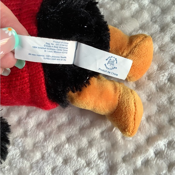 Build A Bear Workshop SmallFry Penguin Sparkly Fur Wearing Red Sweater - Picture 5 of 9